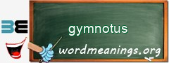 WordMeaning blackboard for gymnotus